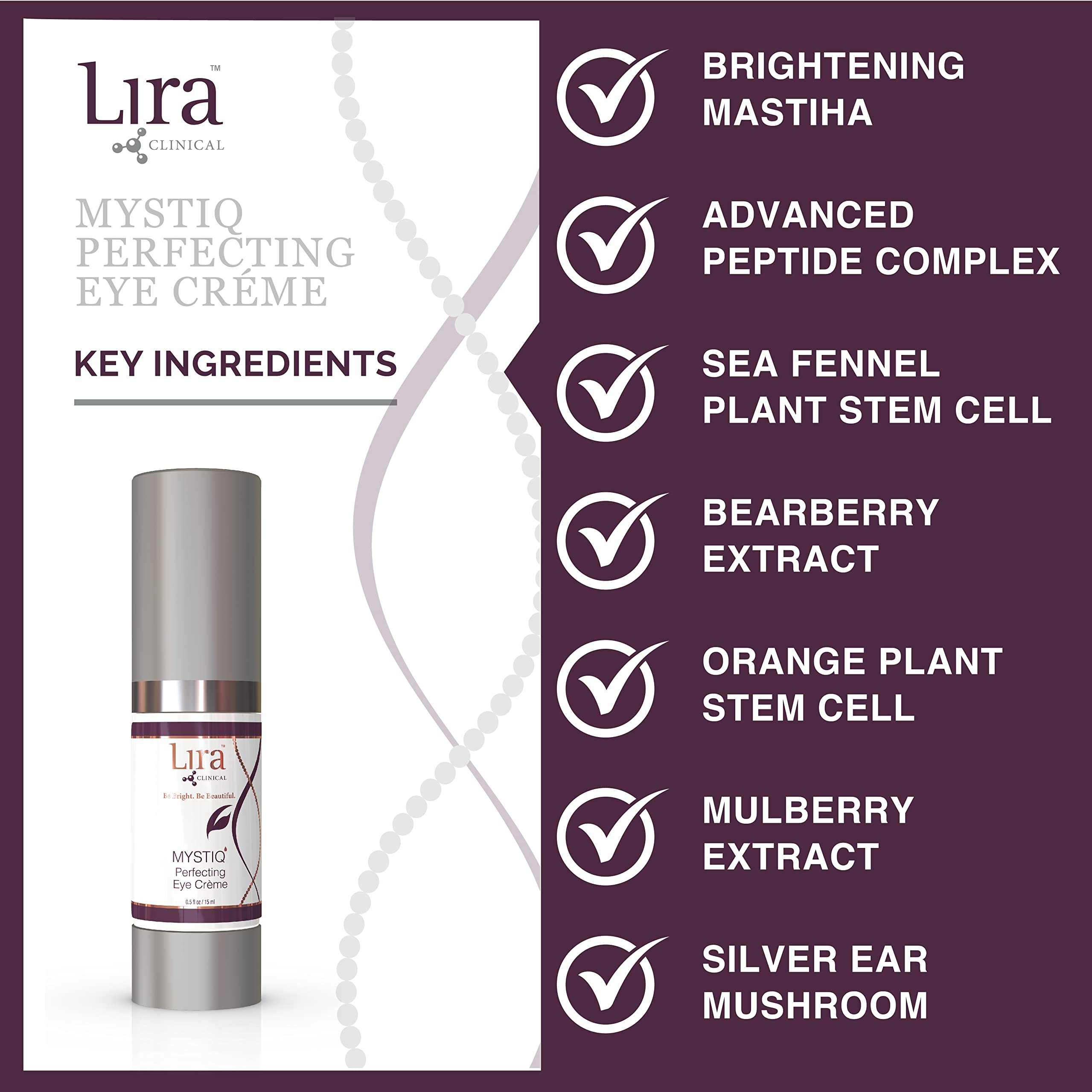 Regard reposé, peau lissée avec MYSTIQ Crème Yeux