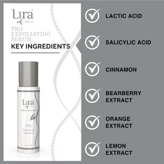 Lira Clinical PRO Nettoyant exfoliant, rinçage matin rapide pour un éclat durable.
