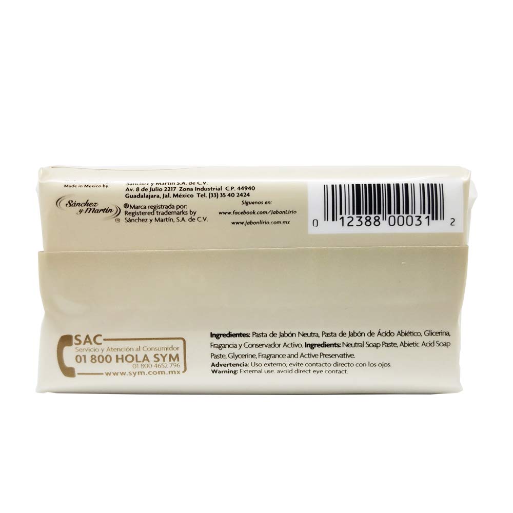 Savon Lirio enrichi en glycérine, sensation hydratante et douce.