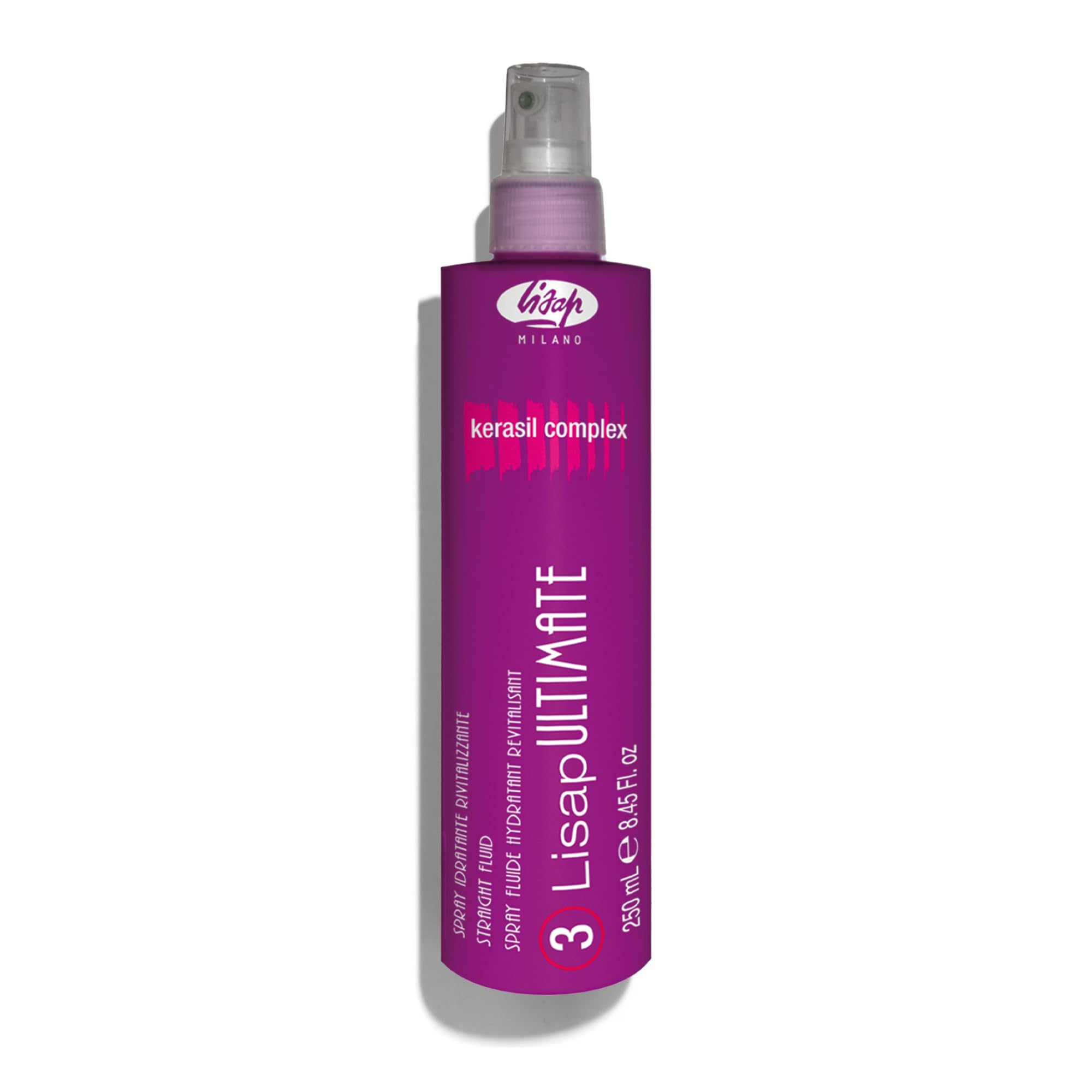 Lisap protection thermique capillaire – bouteille prête à protéger les cheveux des frisottis et de la chaleur.