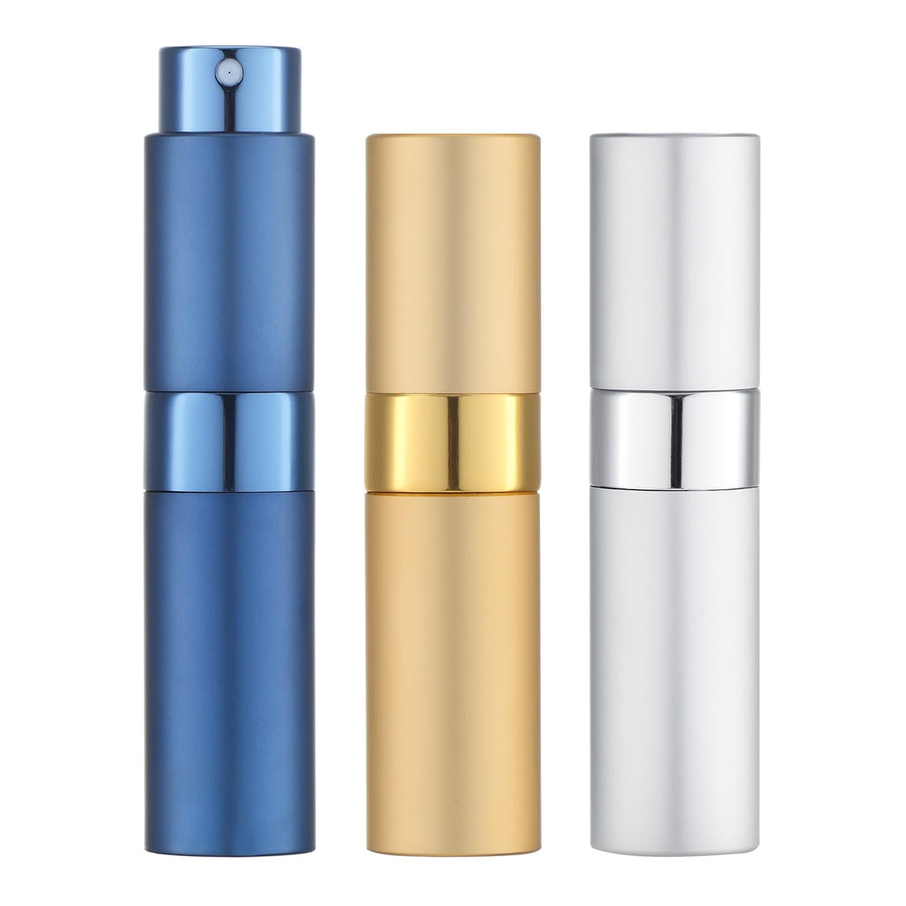 LISAPACK atomiseur 8ml pack triple dore argent bleu pratique pour voyage
