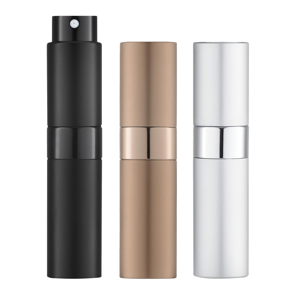 LISAPACK atomiseur 8 ml noir, compagnon de voyage discret et sans fuite.