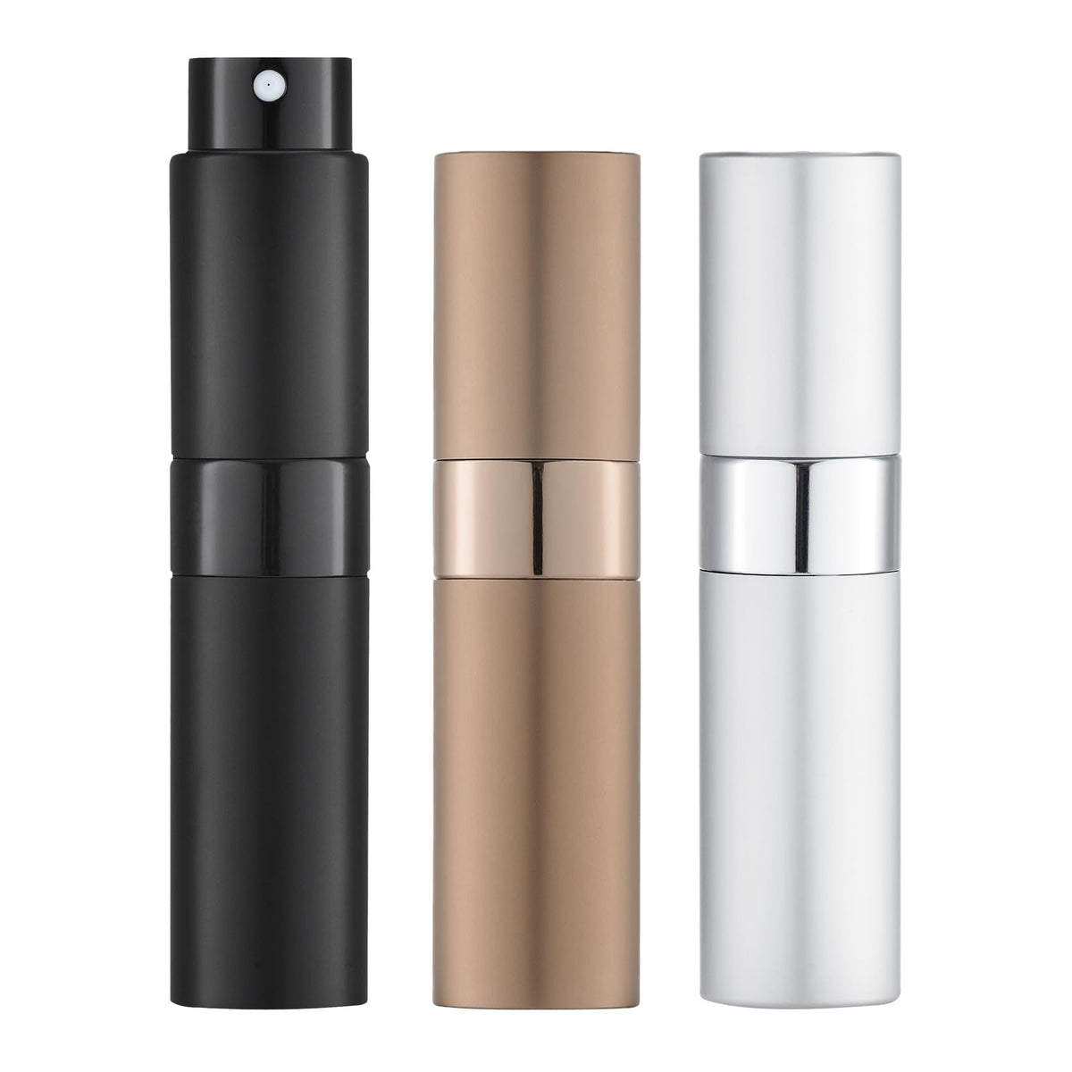 LISAPACK atomiseur 8 ml noir, compagnon de voyage discret et sans fuite.
