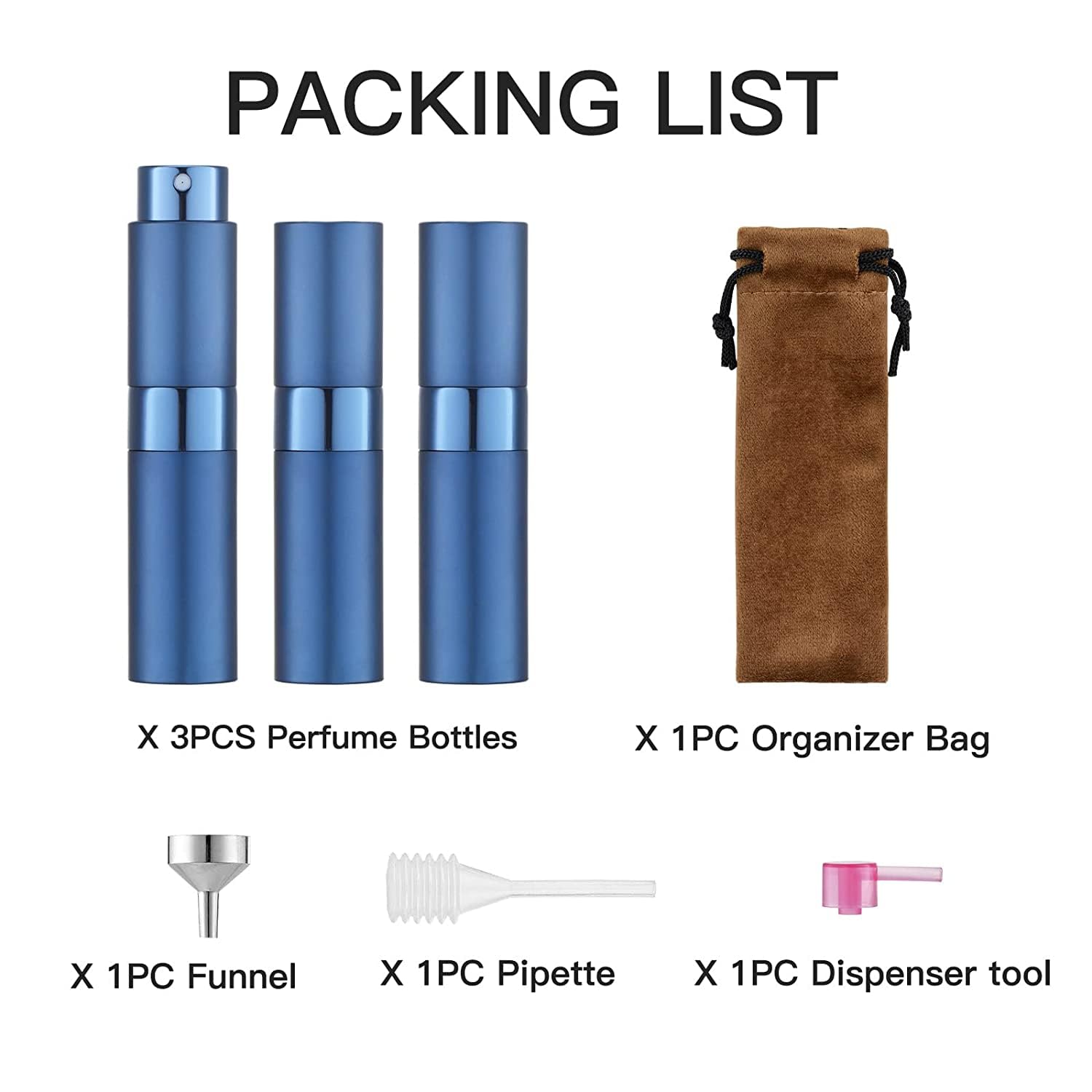 LISAPACK atomiseur 8ml transport facile dans poche ou sac