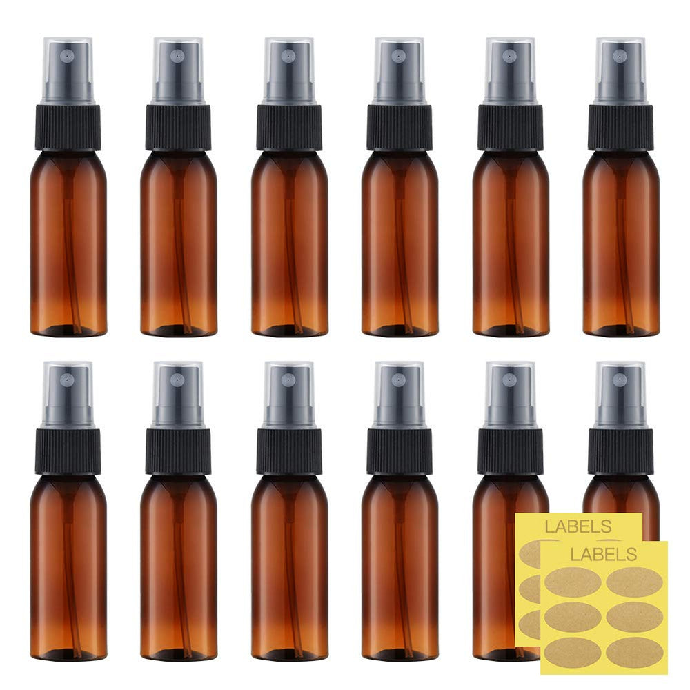 Bouteille ambrée LISAPACK 30 ml avec pulvérisation fin, idéale en voyage.