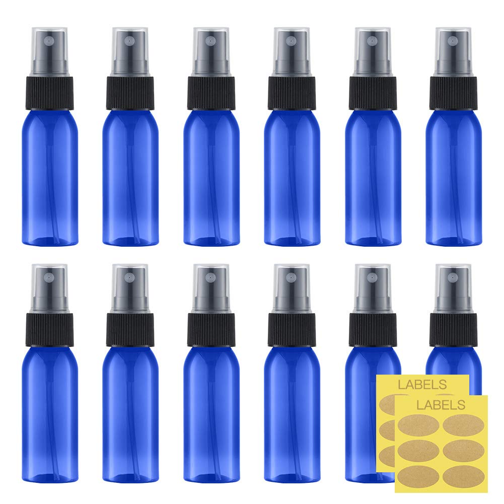 Lisapack bouteille spray bleue 30ml pour parfum en voyage, sans fuite.