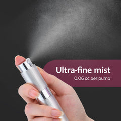 Atomiseur LISAPACK à rayures noires: design élégant et pratique pour le sac.