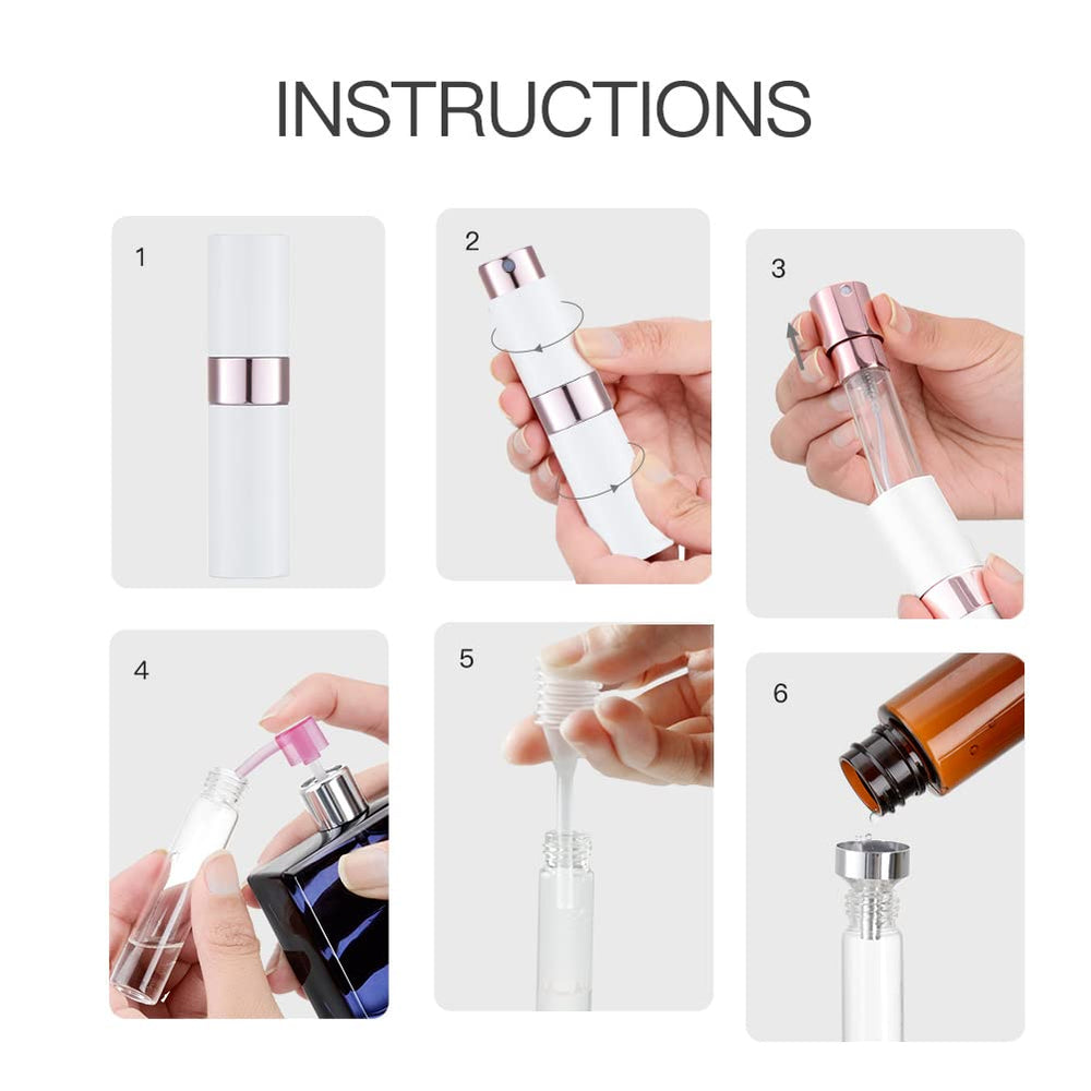 Atomiseur polyvalent LISAPACK pour parfum, eau de toilette et cosmétiques en voyage.