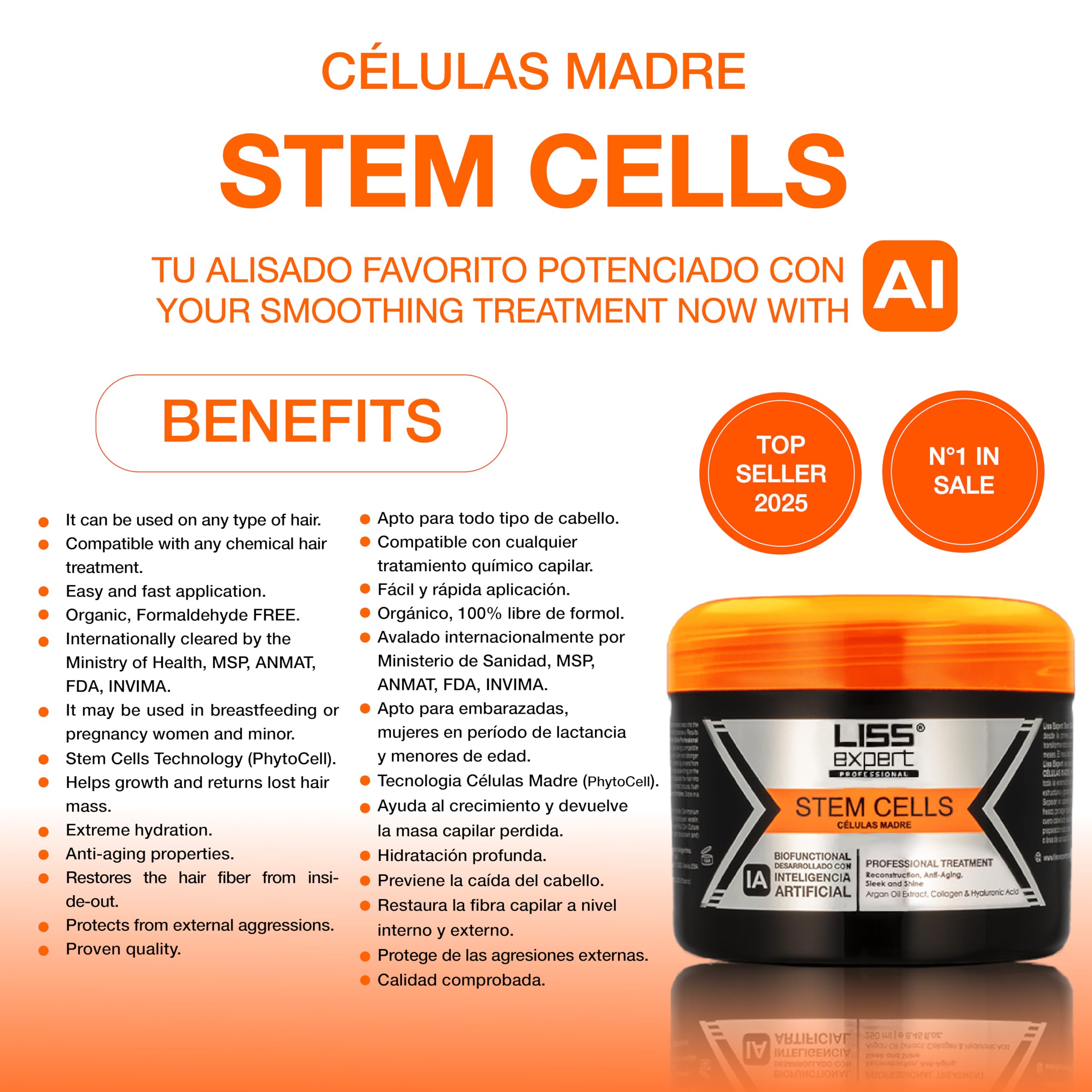 Formule kératine avancée Liss Expert avec argan – brillance et douceur