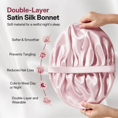LitBear bonnet satin double-face: protection et réduction des frisottis