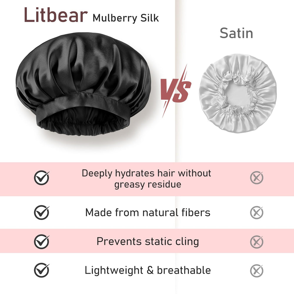 LitBear bonnet soie Mulberry usage quotidien et discret.