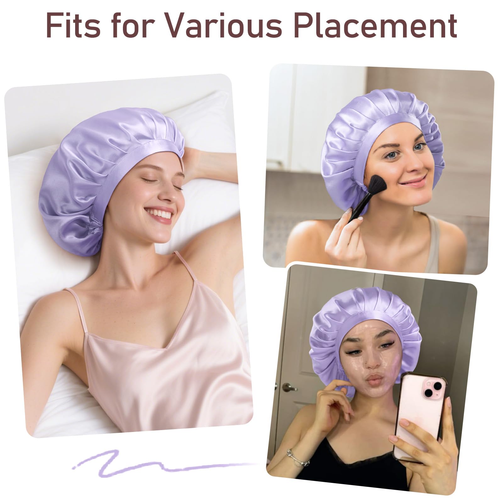 LitBear bonnet-soie-pour-cheveux-boucles: préserve les boucles et la brillance.
