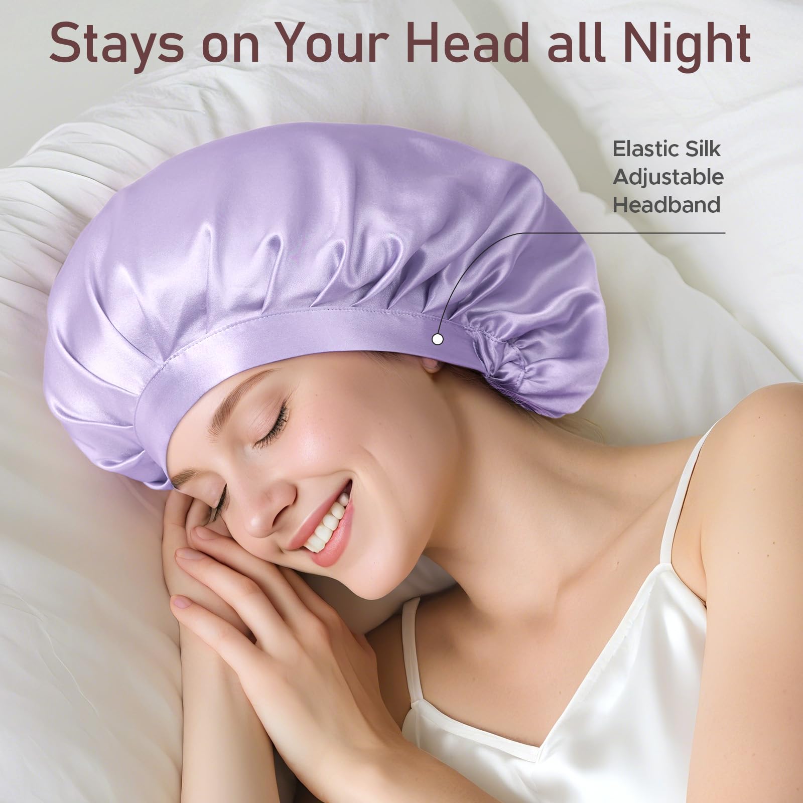 LitBear bonnet-soie-respirant-nuit: flux d'air optimal pour une nuit plus fraîche.