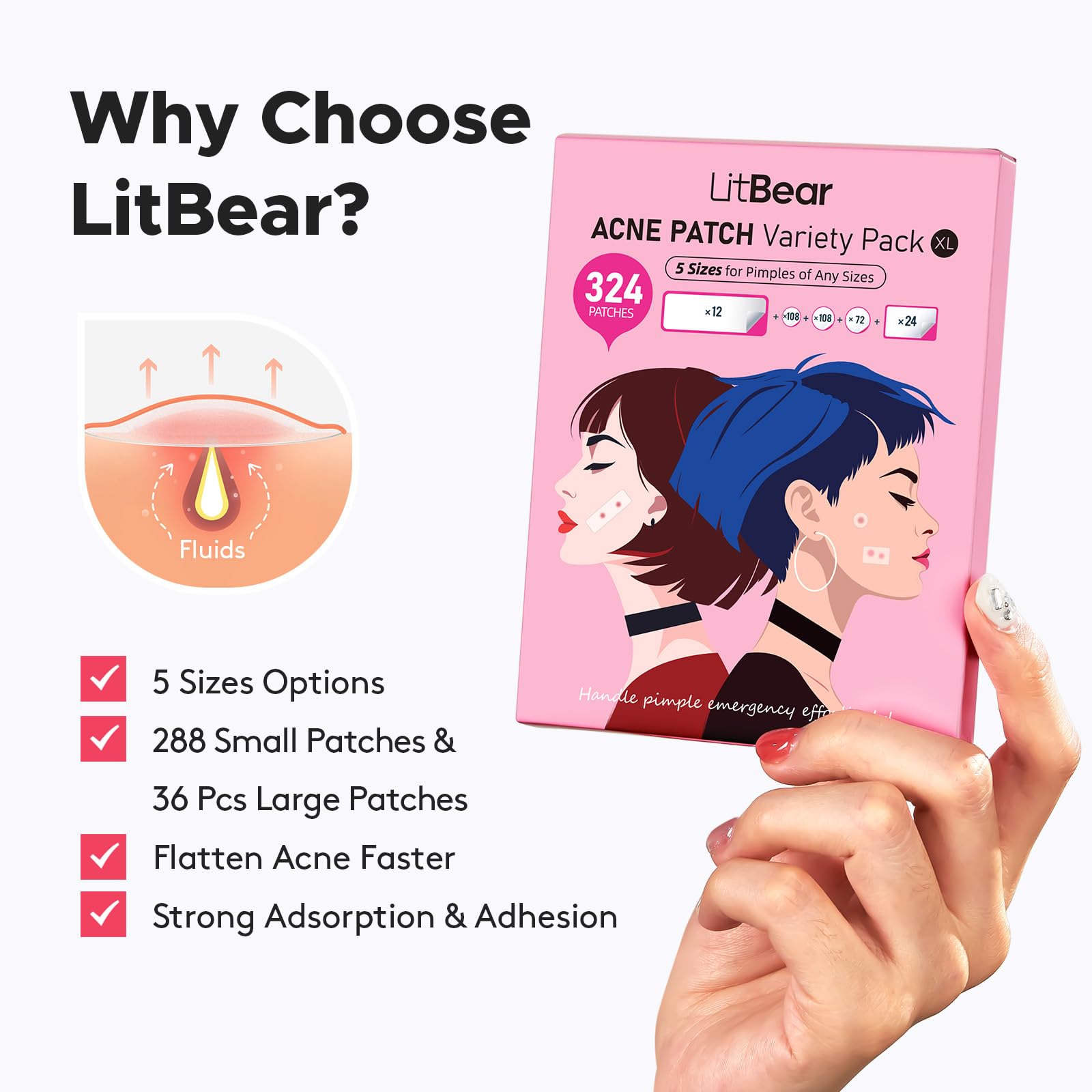 Patch LitBear visage : usage après nettoyage pour une application ciblée.