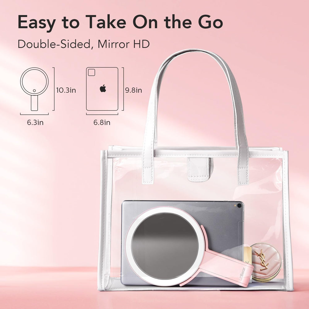 LitBear miroir rechargeable avec batterie de 1500 mAh pour une utilisation sans câble.