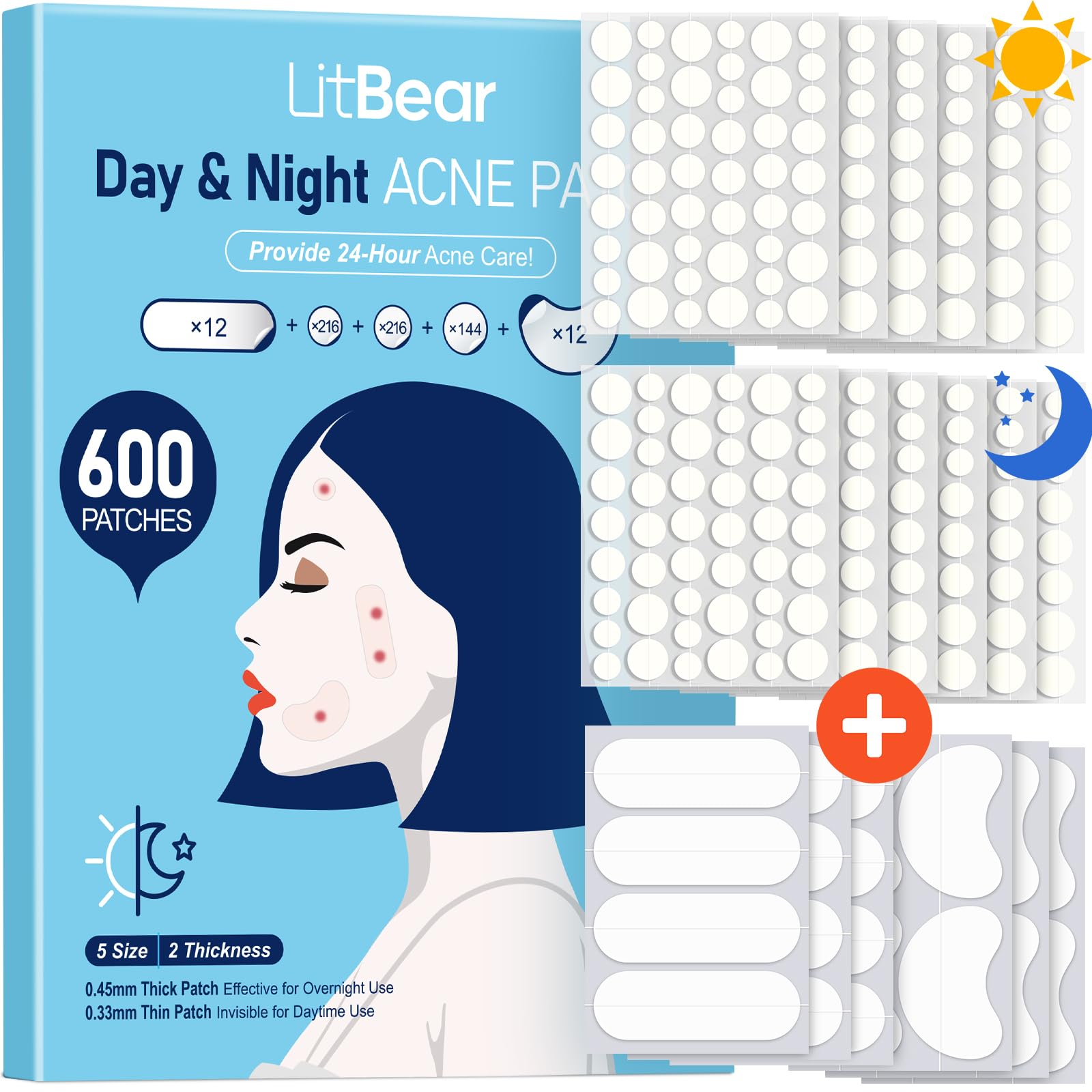 LitBear Patch 8mm rond, soin discret pour petites imperfections
