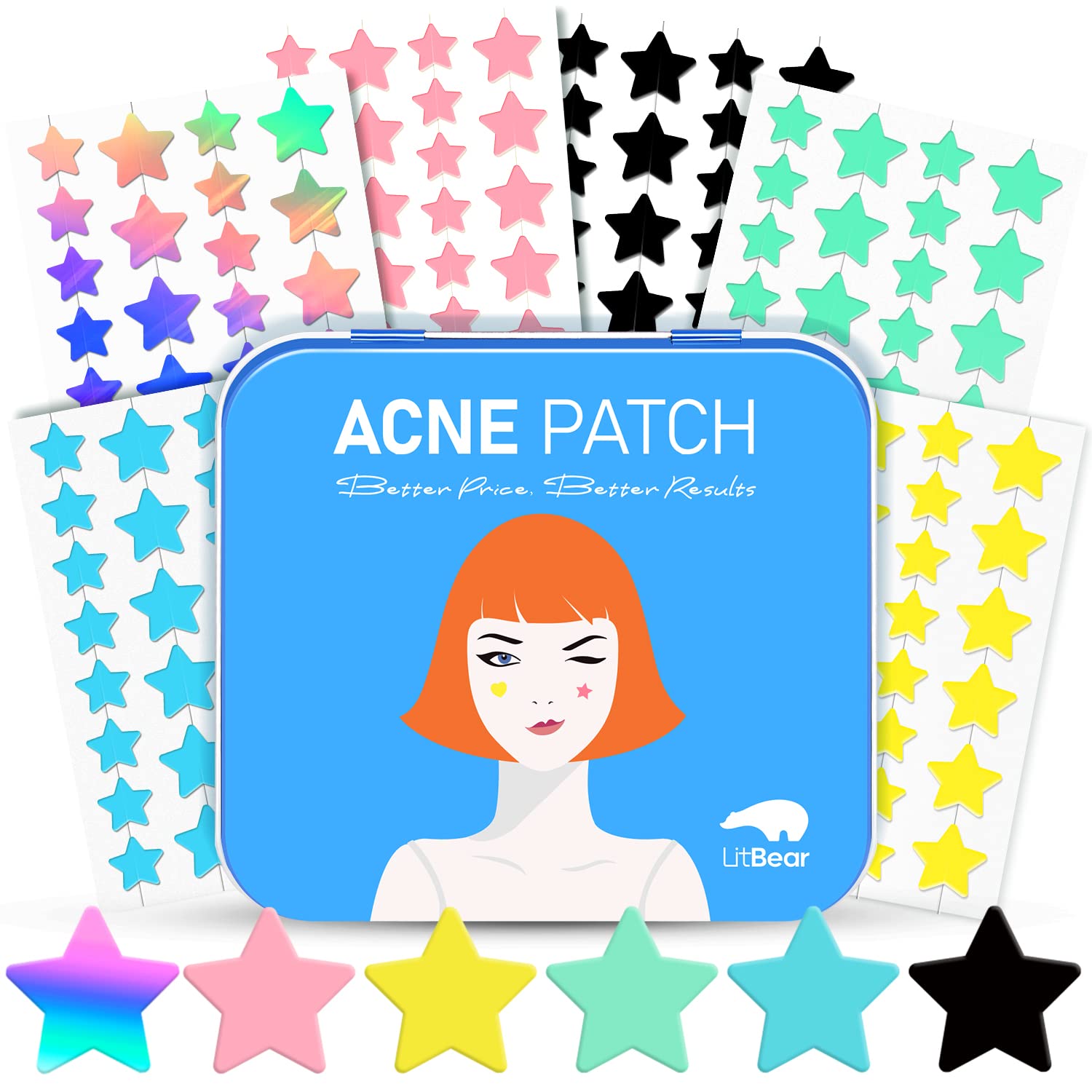 LitBear patch bouton etoile 8mm: absorption efficace sur la zone concernée.