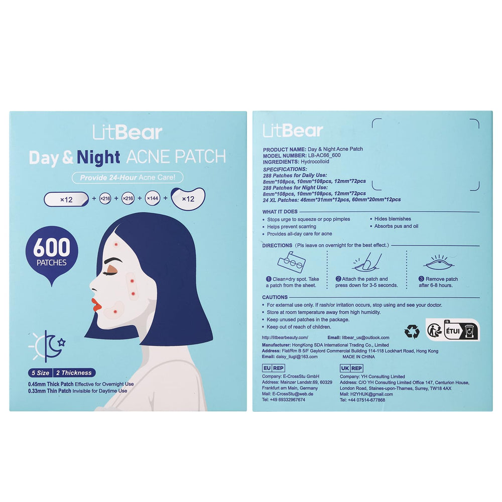 LitBear Patch noyau hydrocolloide, douceur adaptée à tous types de peau