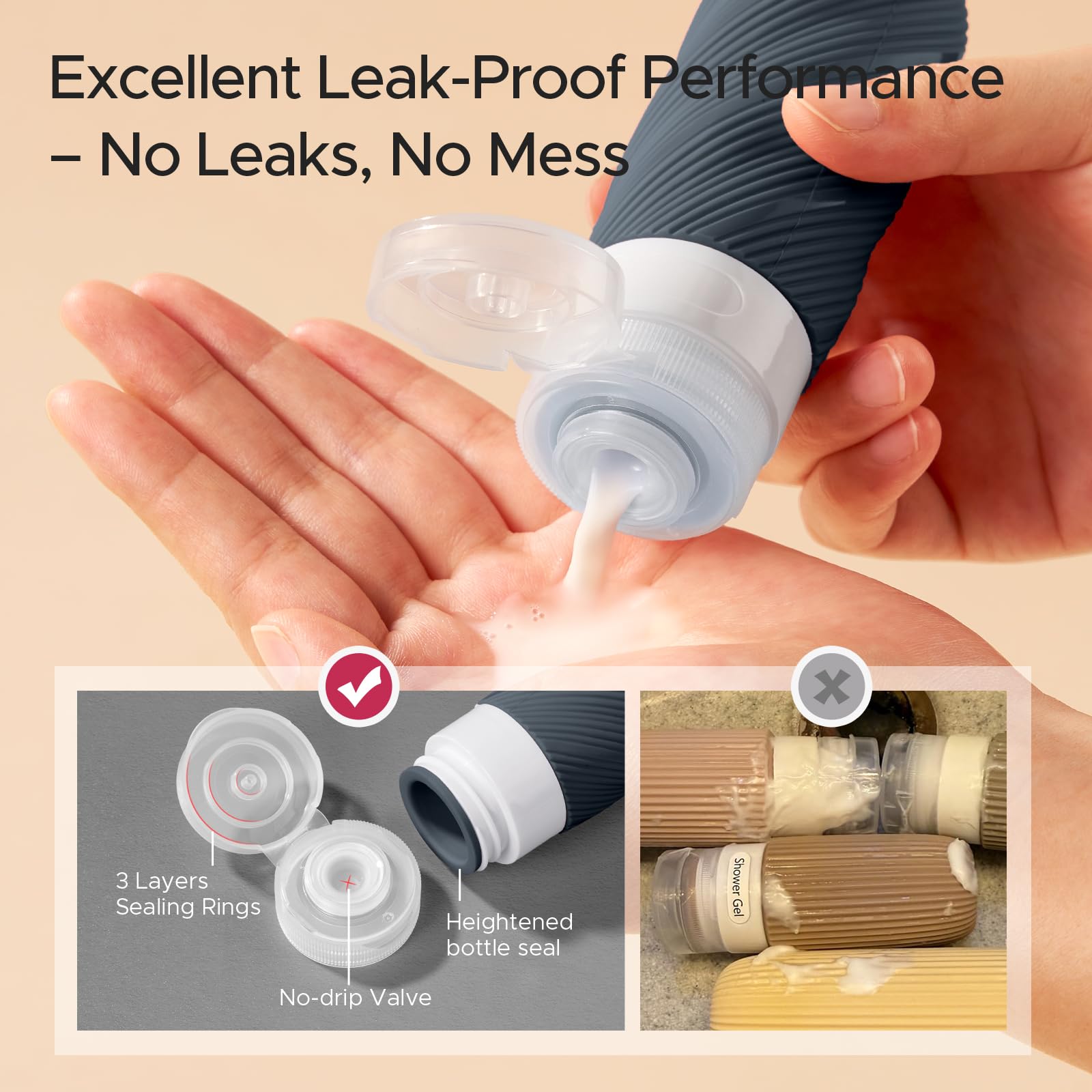 LitBear pots plastique 10 ml, format mini pratique pour échantillons.