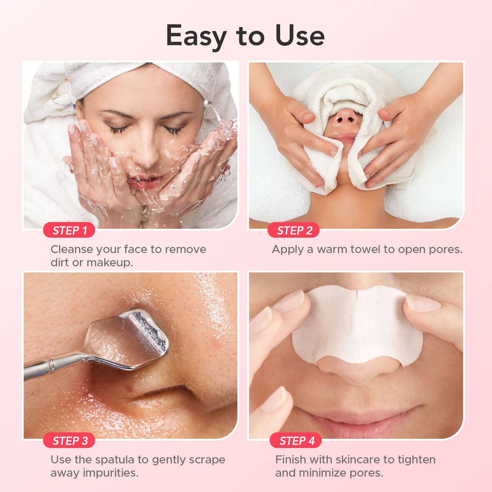 Routine de nettoyage des pores avec LitBear à domicile pour une peau plus nette.