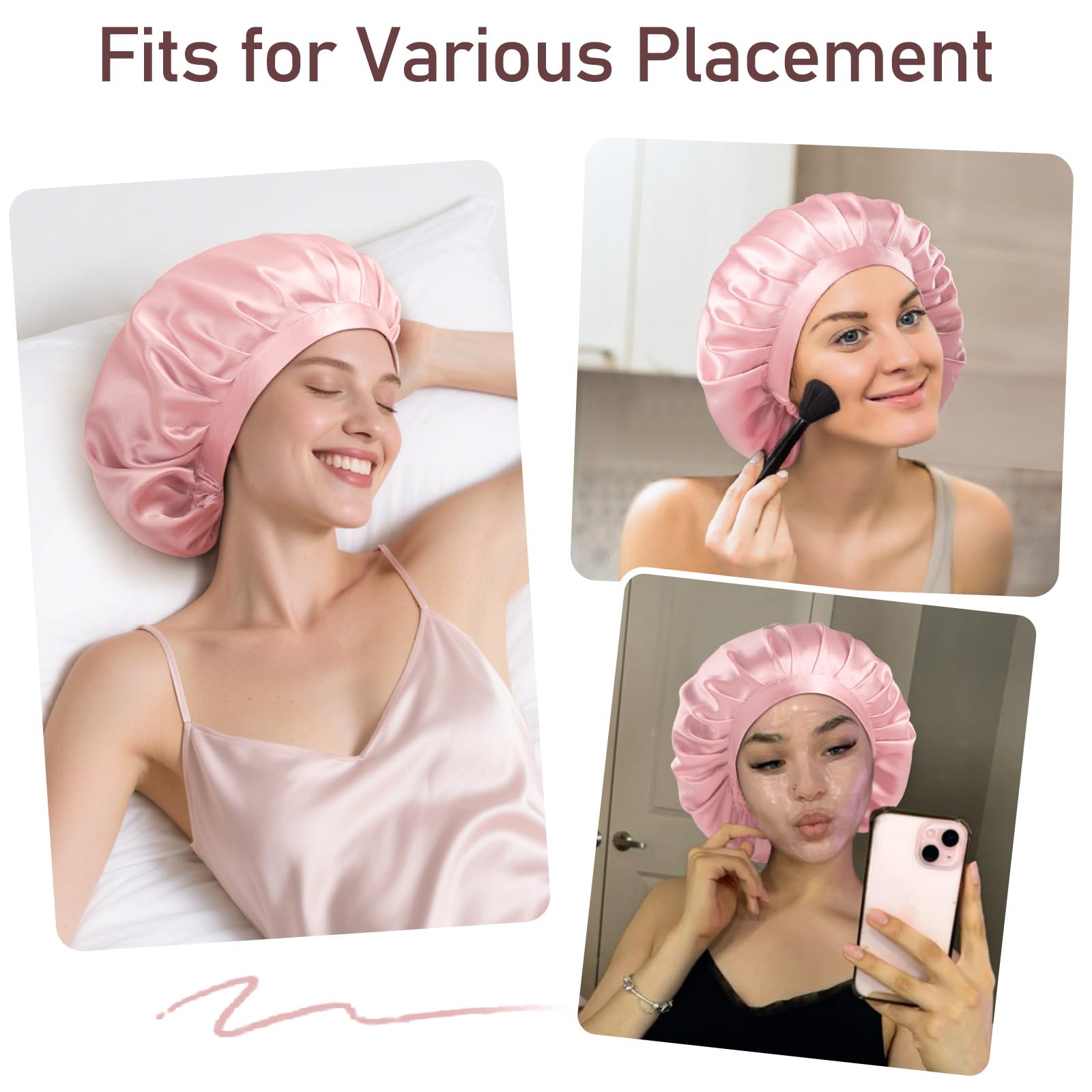 LitBear bonnet en soie offre douceur et brillance sur cheveux longs.