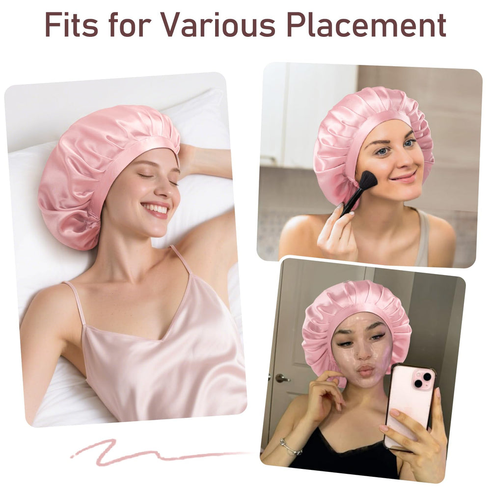 LitBear bonnet en soie offre douceur et brillance sur cheveux longs.