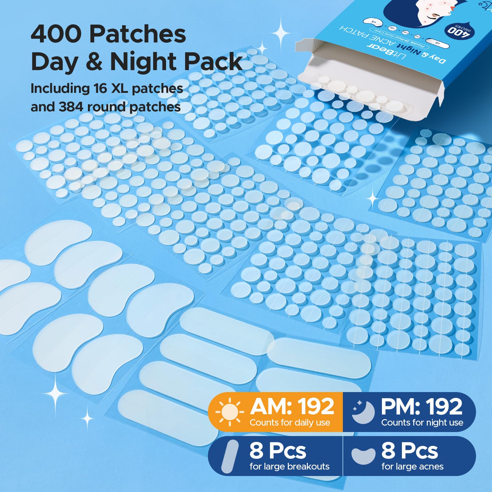 LitBear taille-12mm: patch polyvalent pour points isolés et petites zones.