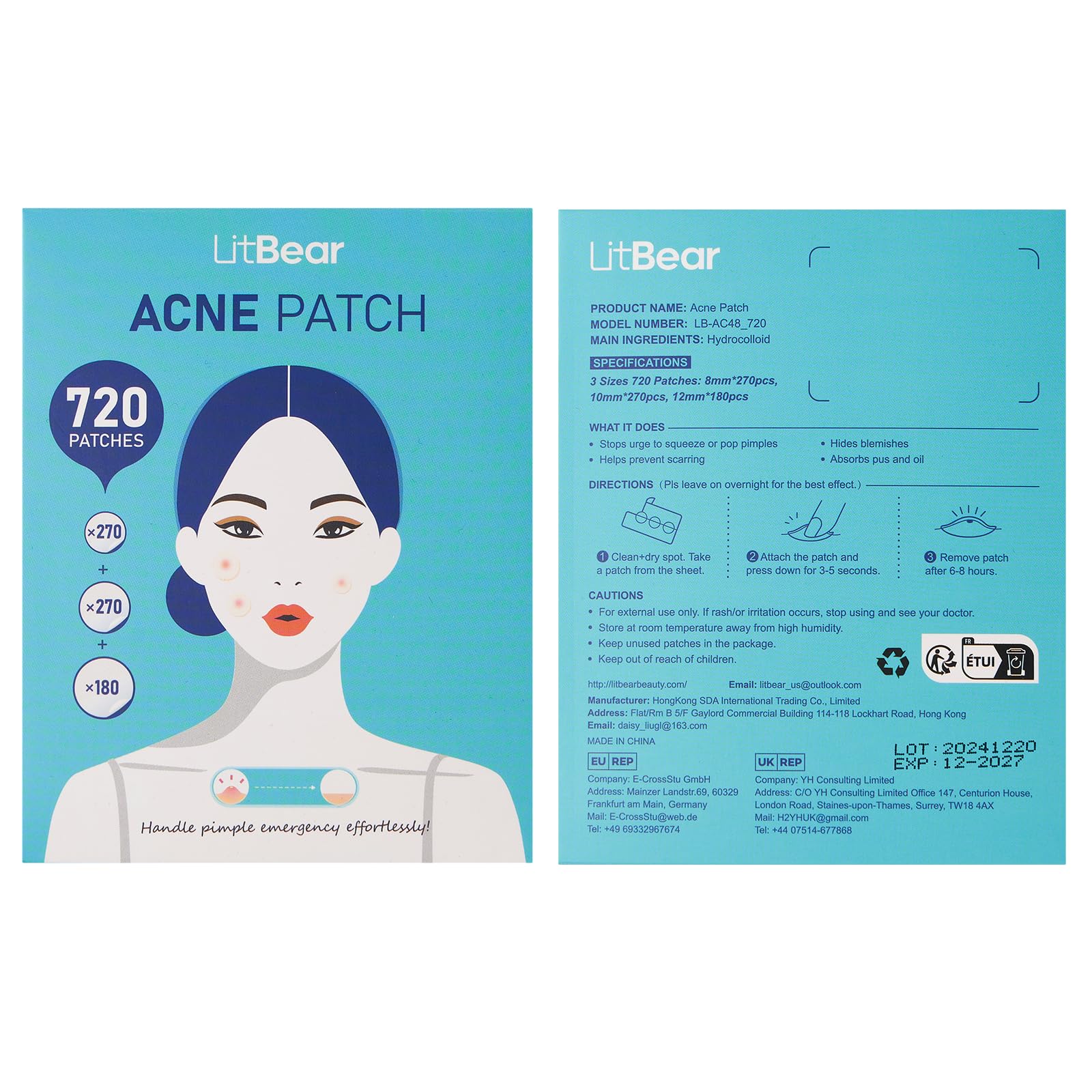 Pansement LitBear usage quotidien pour petites et grandes imperfections.