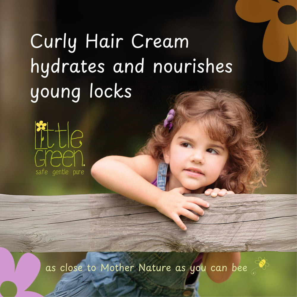 Application sur cheveux humides, texture légère et douceur sans frisottis Little Green.