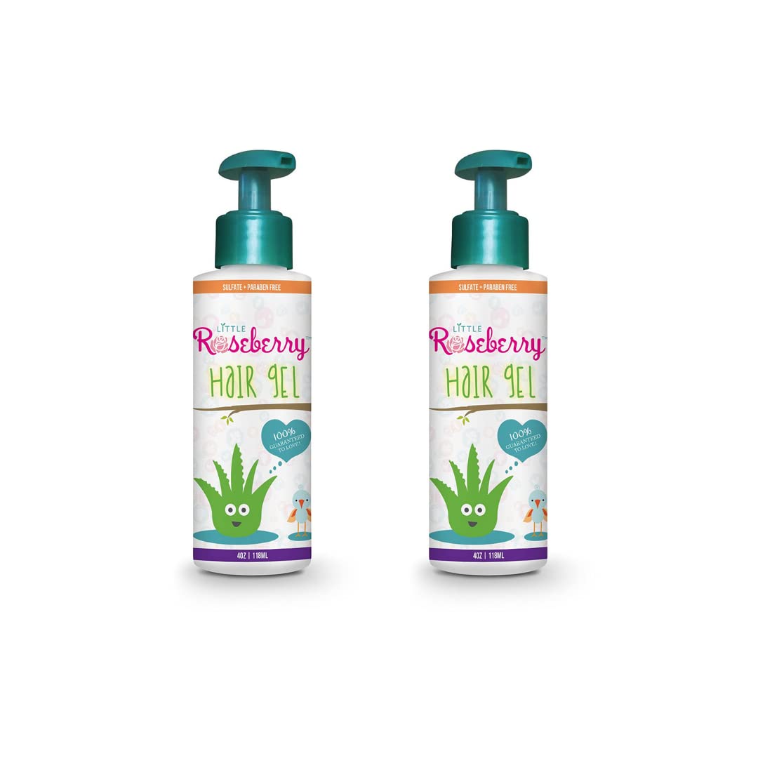 Little Roseberry gel-cheveux enfant en bouteille, maintien léger et naturel.