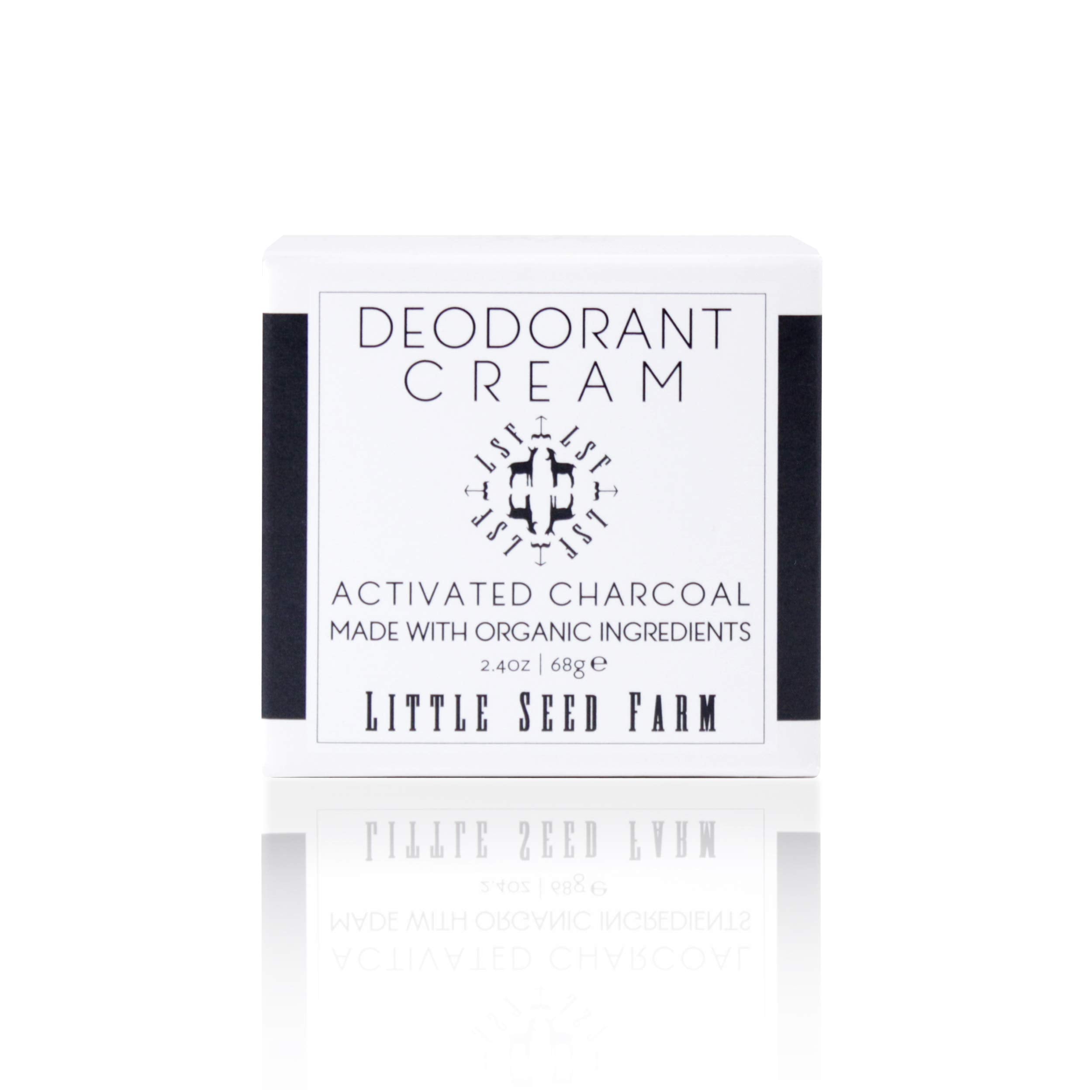 Little Seed Farm déodorant crème au charbon actif, bocal — fraîcheur naturelle.