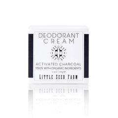 Little Seed Farm déodorant crème au charbon actif, bocal — fraîcheur naturelle.