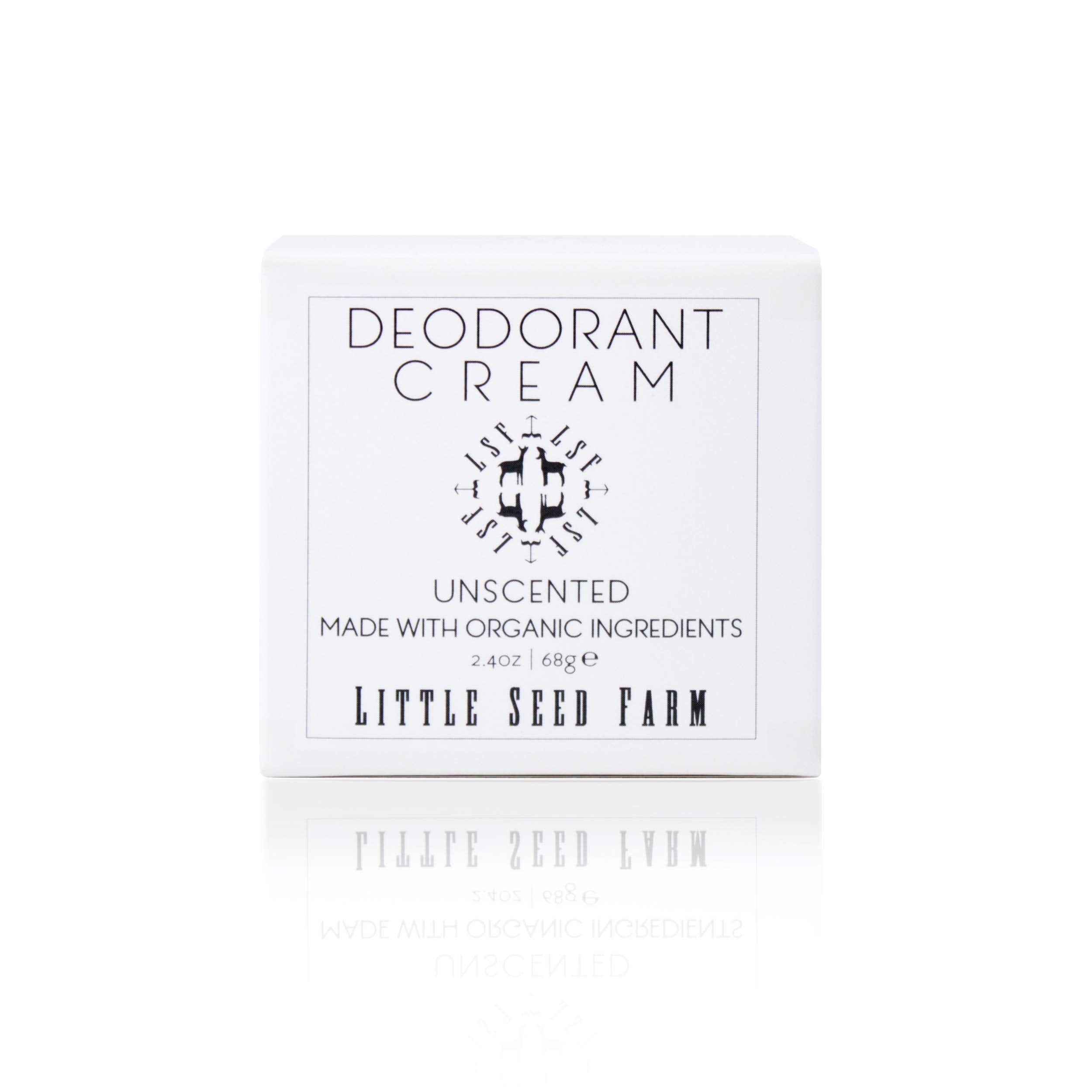 Little Seed Farm déodorant crème incolore dans le pot, application fluide et confortable.