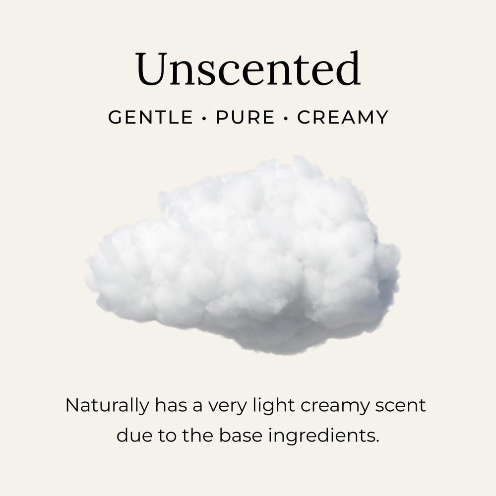 Texture soyeuse du déodorant crème incolore prête à être appliquée.