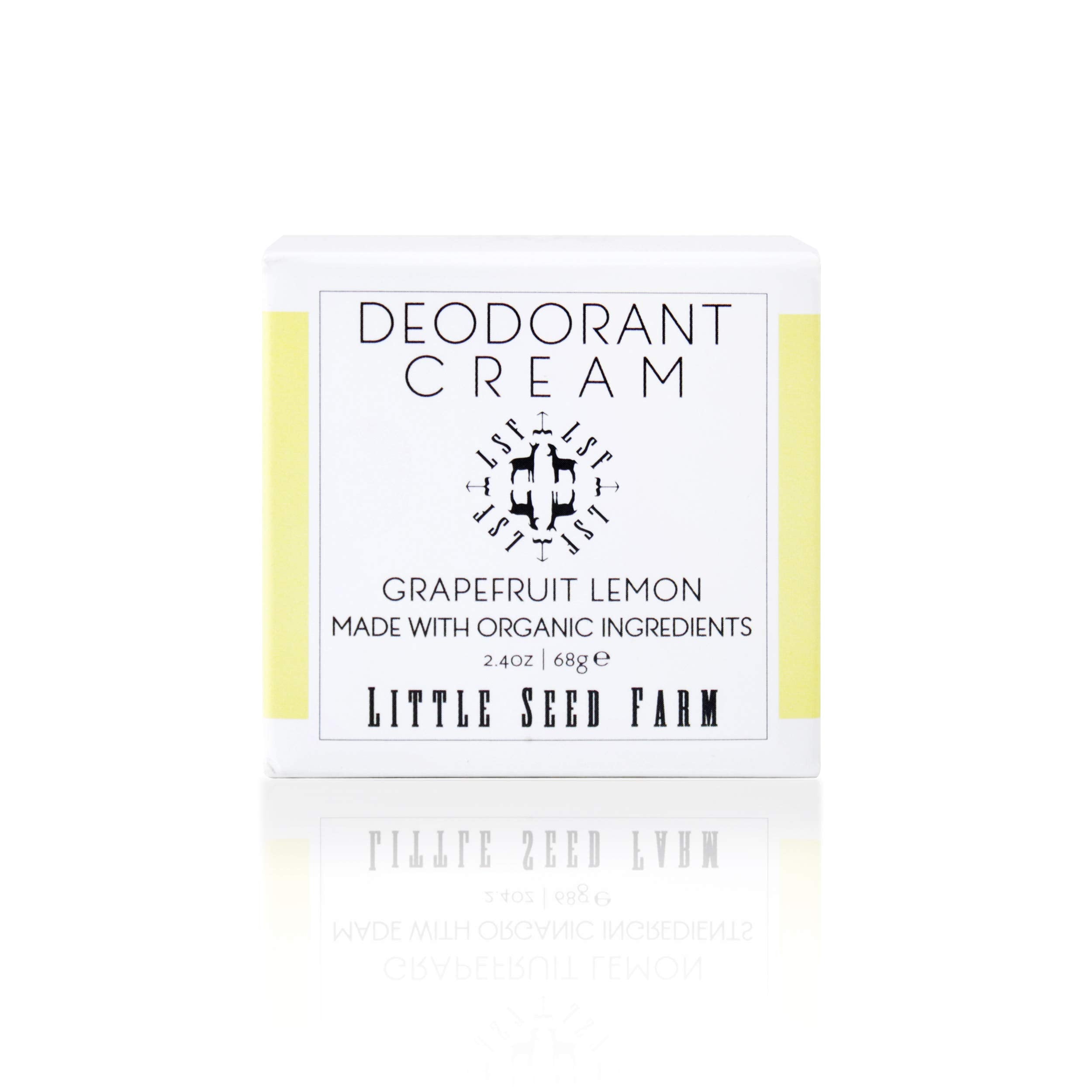 Little Seed Farm Déodorant Crème Grapefruit Lemon, bouteille parfum frais sans aluminium.