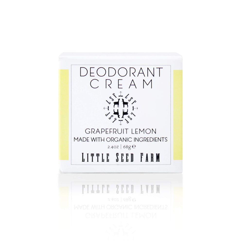 Little Seed Farm Déodorant Crème Grapefruit Lemon, bouteille parfum frais sans aluminium.