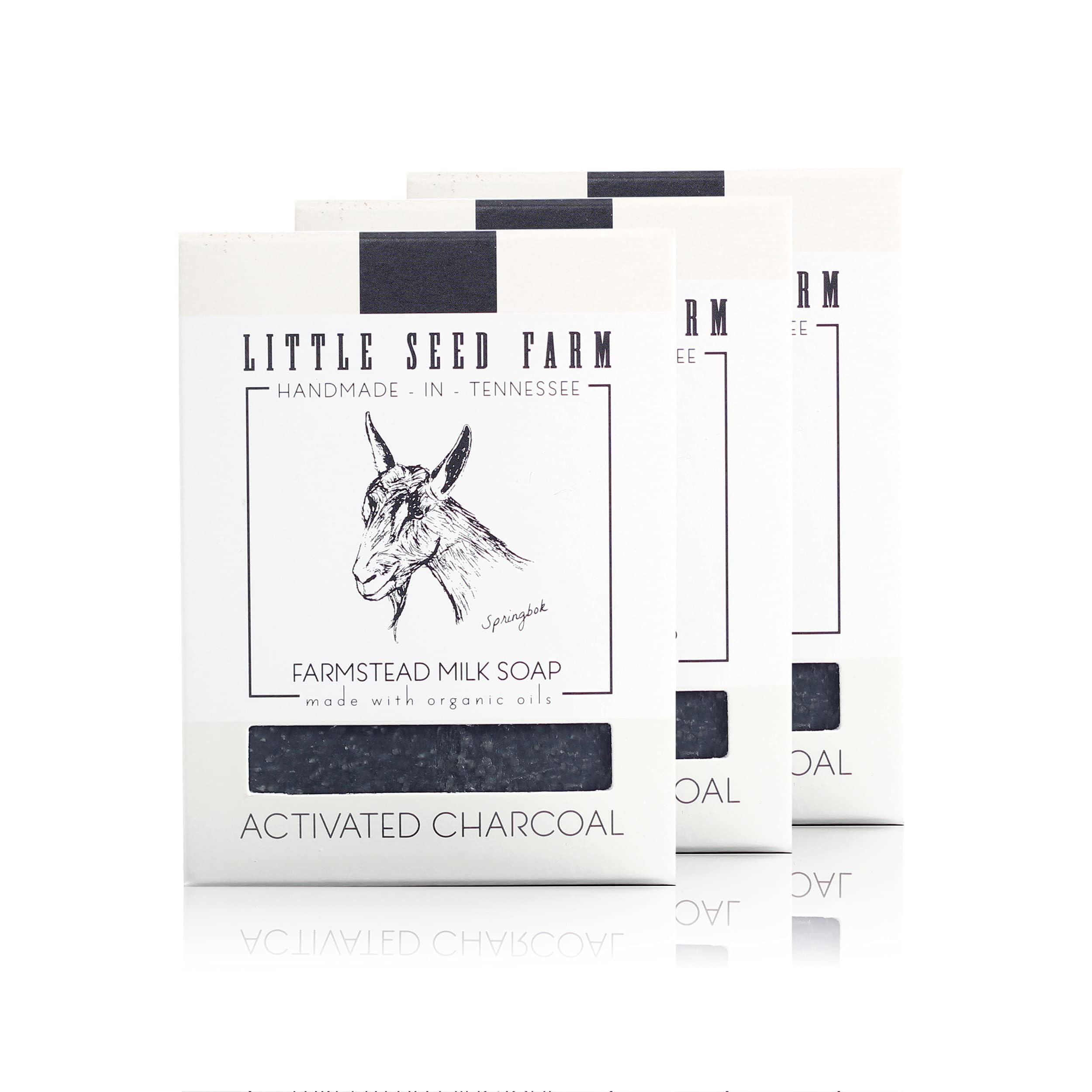 Little Seed Farm savon lait chèvre et charbon actif nettoie visage et corps