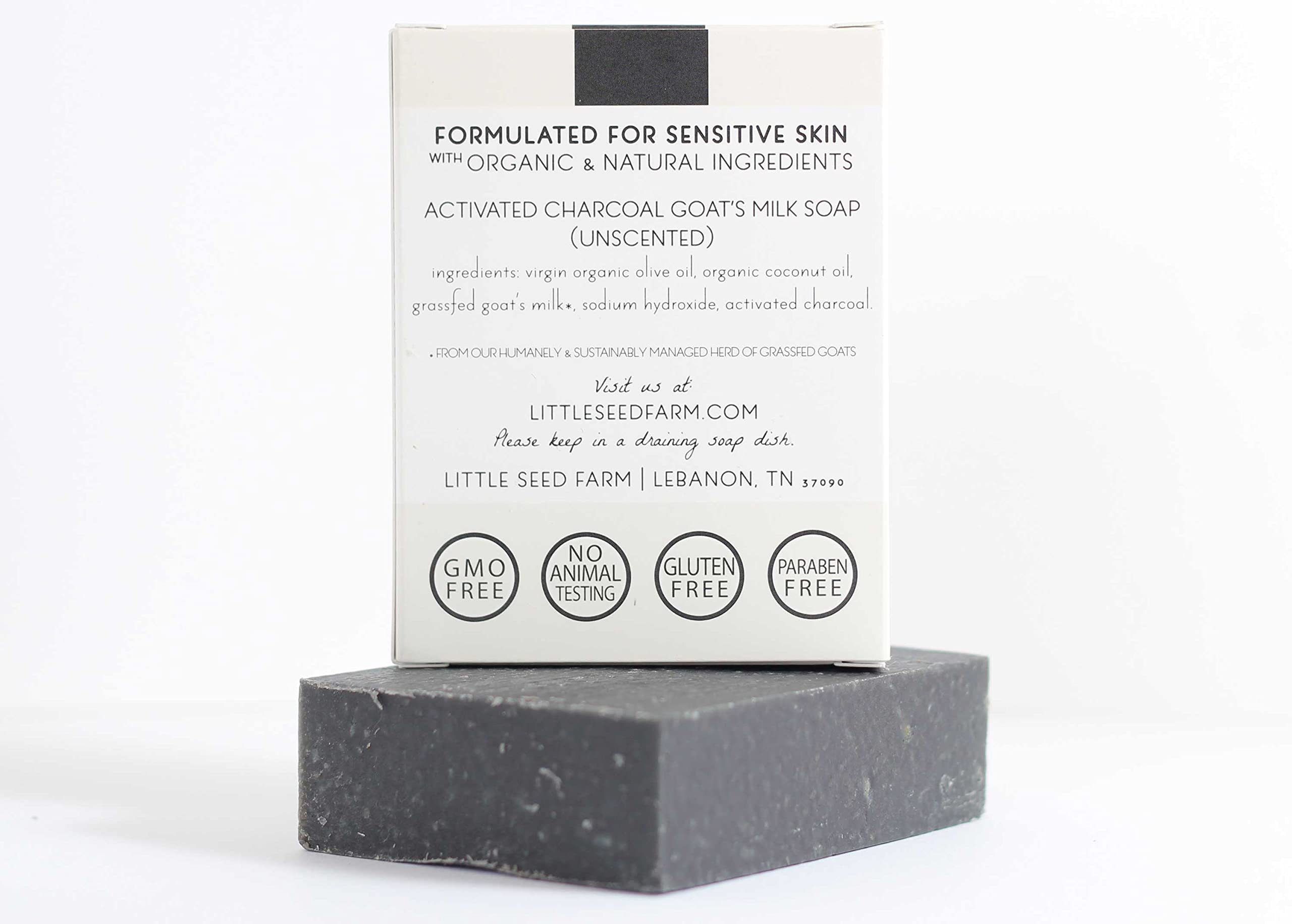 Savon lait chèvre Little Seed Farm barre sans parfum pour peaux sensibles