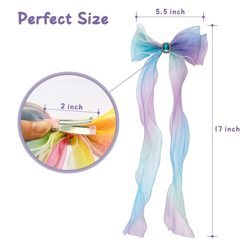 Little World clips noeud ruban rose, idéal pour des looks festifs.