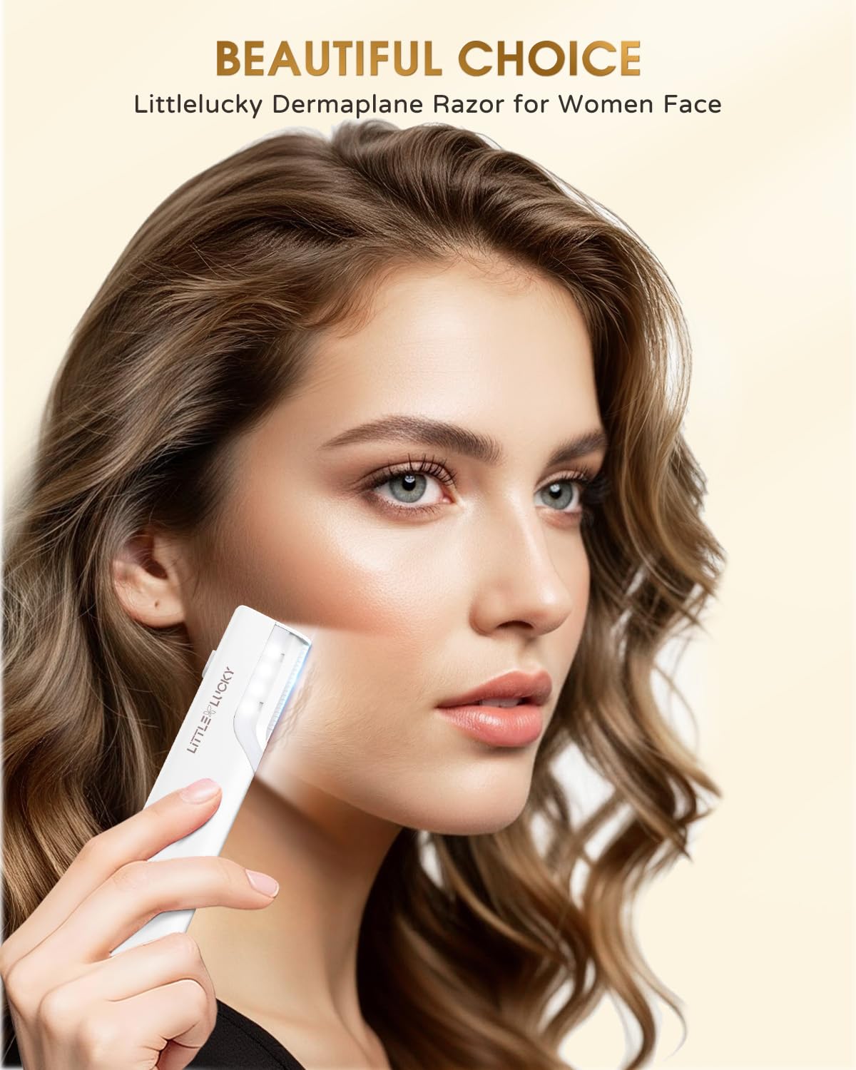 Rasoir dermaplanage LED intégré pour un fini précis