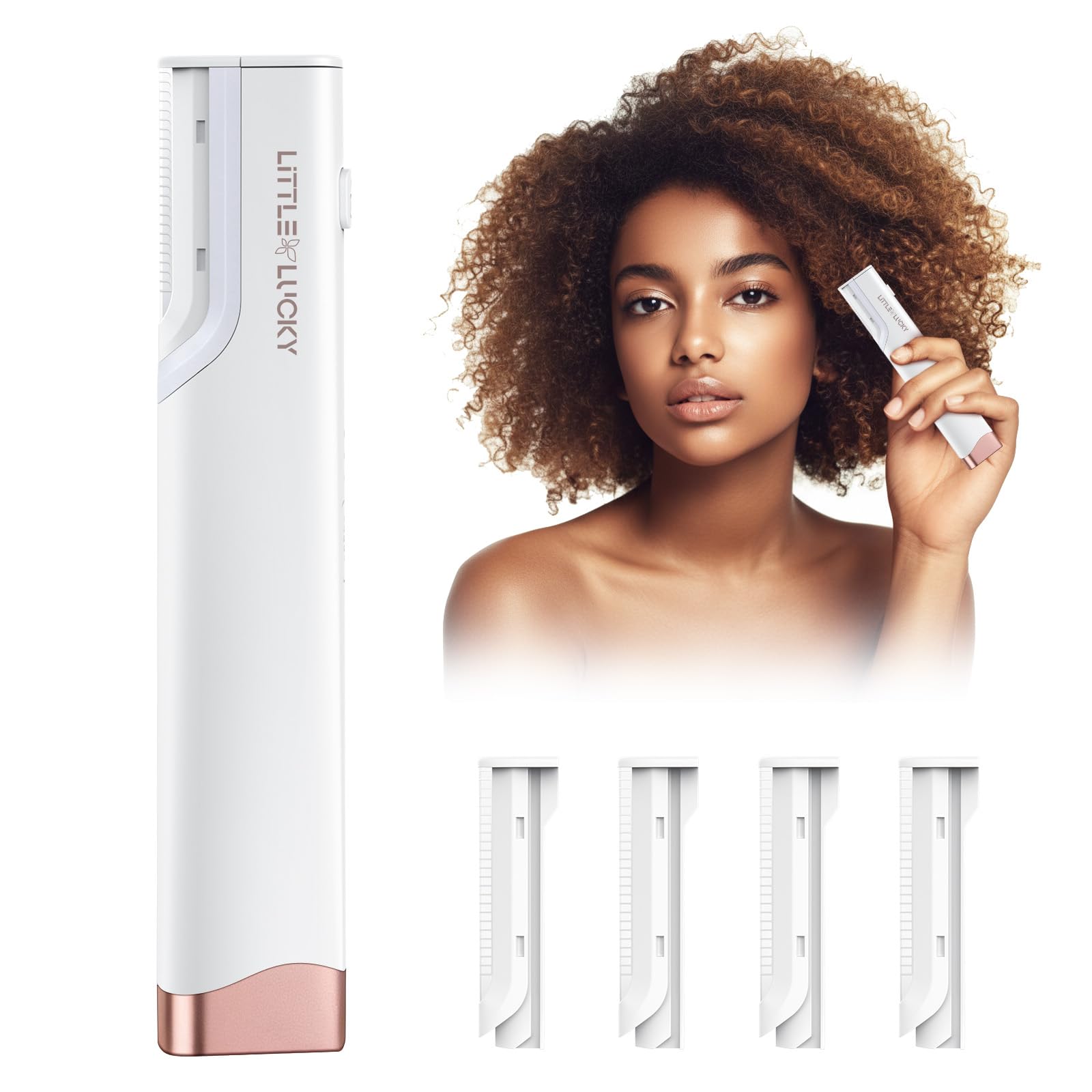 Littlelucky Sonic Dermaplanage Visage, prise en main ergonomique pour peau lisse