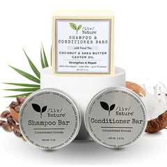 Liv Nature shampoing-barre et conditionneur – ensemble pratique avec étui voyage.