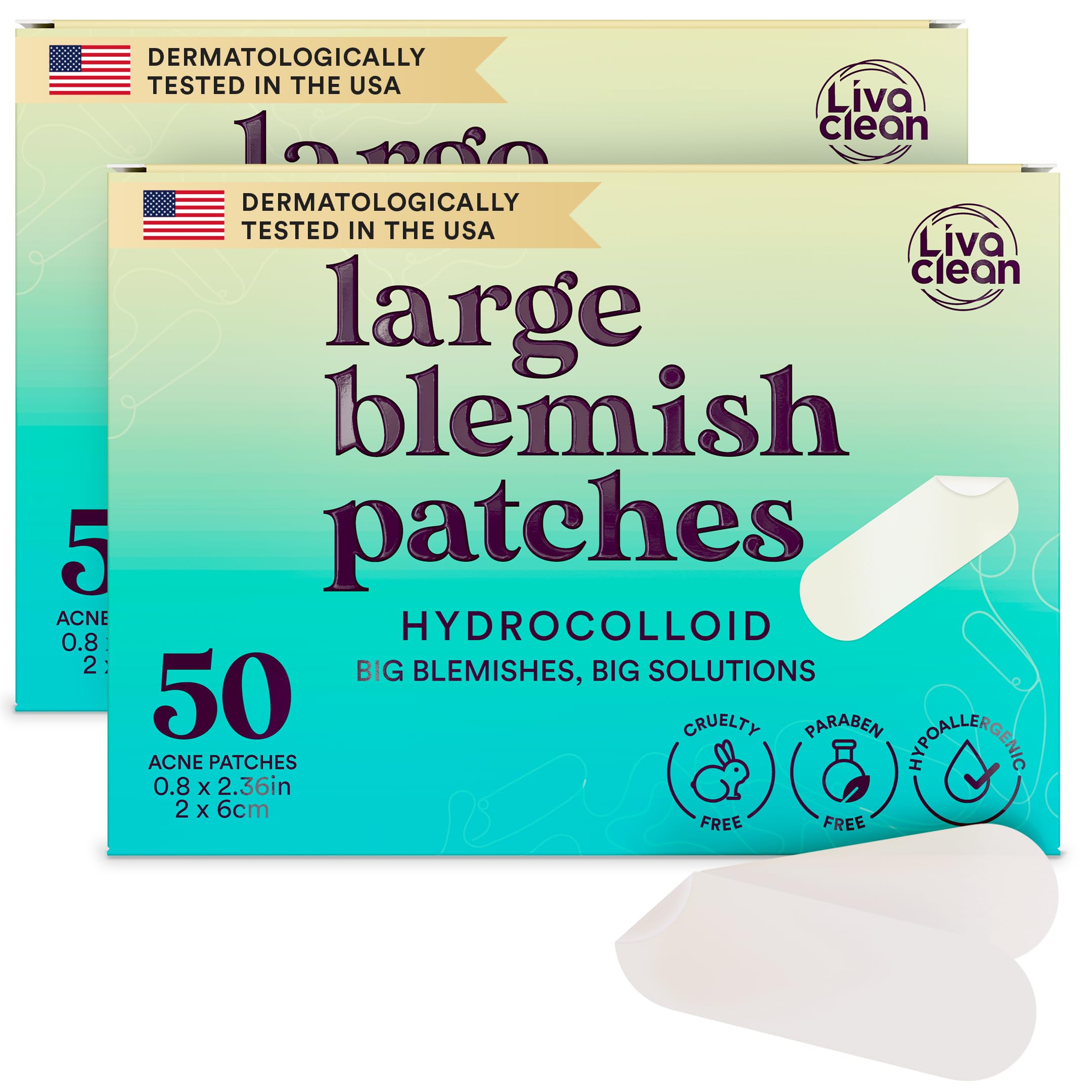 Patch hydrocolloïde LivaClean LC100CT emballage individuel pratique pour le voyage