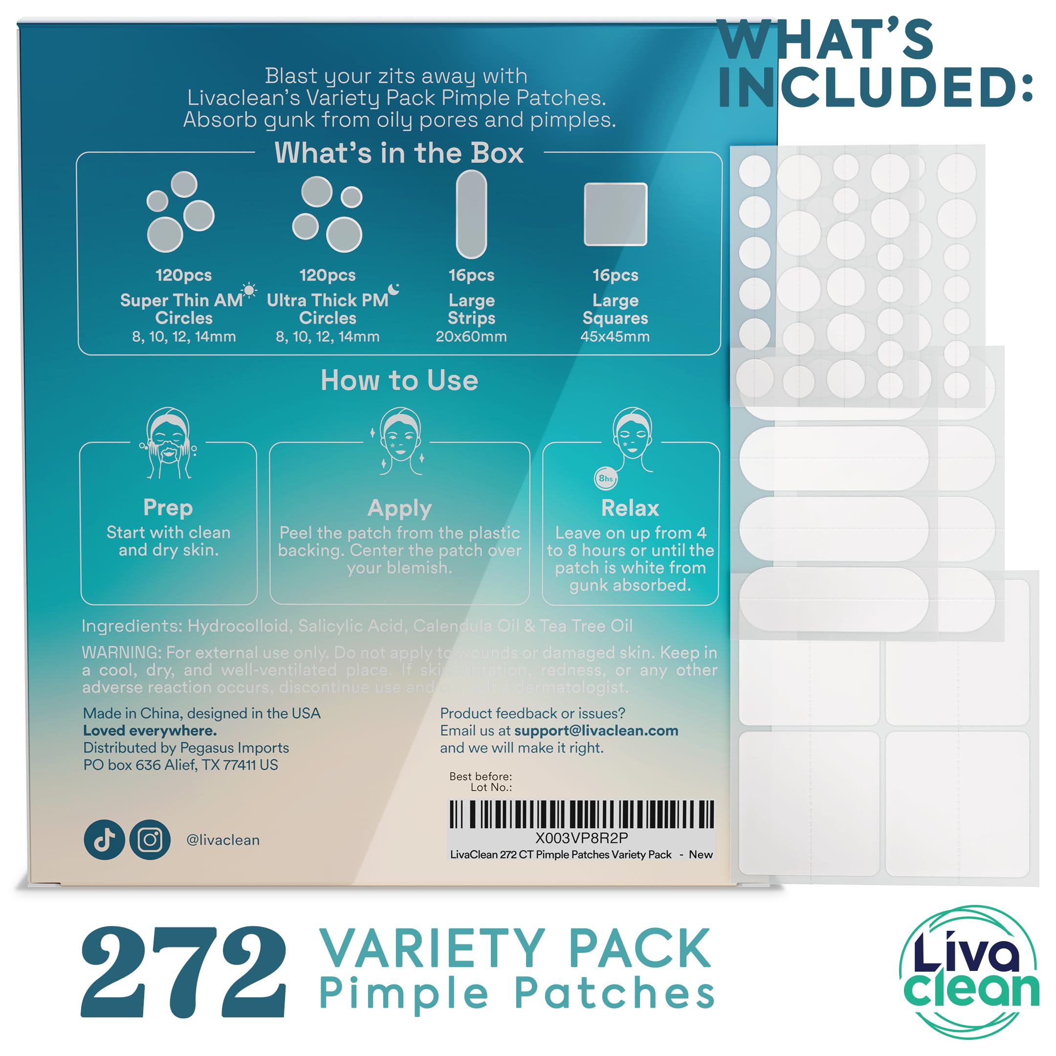 Pansement hydrocolloïde LivaClean pour boutons sur le corps, protection discrète tout au long de la journée.