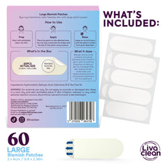 Pansements LivaClean XL sur le front pour une couverture efficace et discrète.