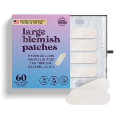 Pansements LivaClean XL couvrant le menton pour une action ciblée et discrète.