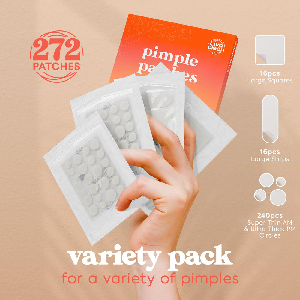 Patch hydrocolloïde LivaClean pour gros bouton sur le visage.
