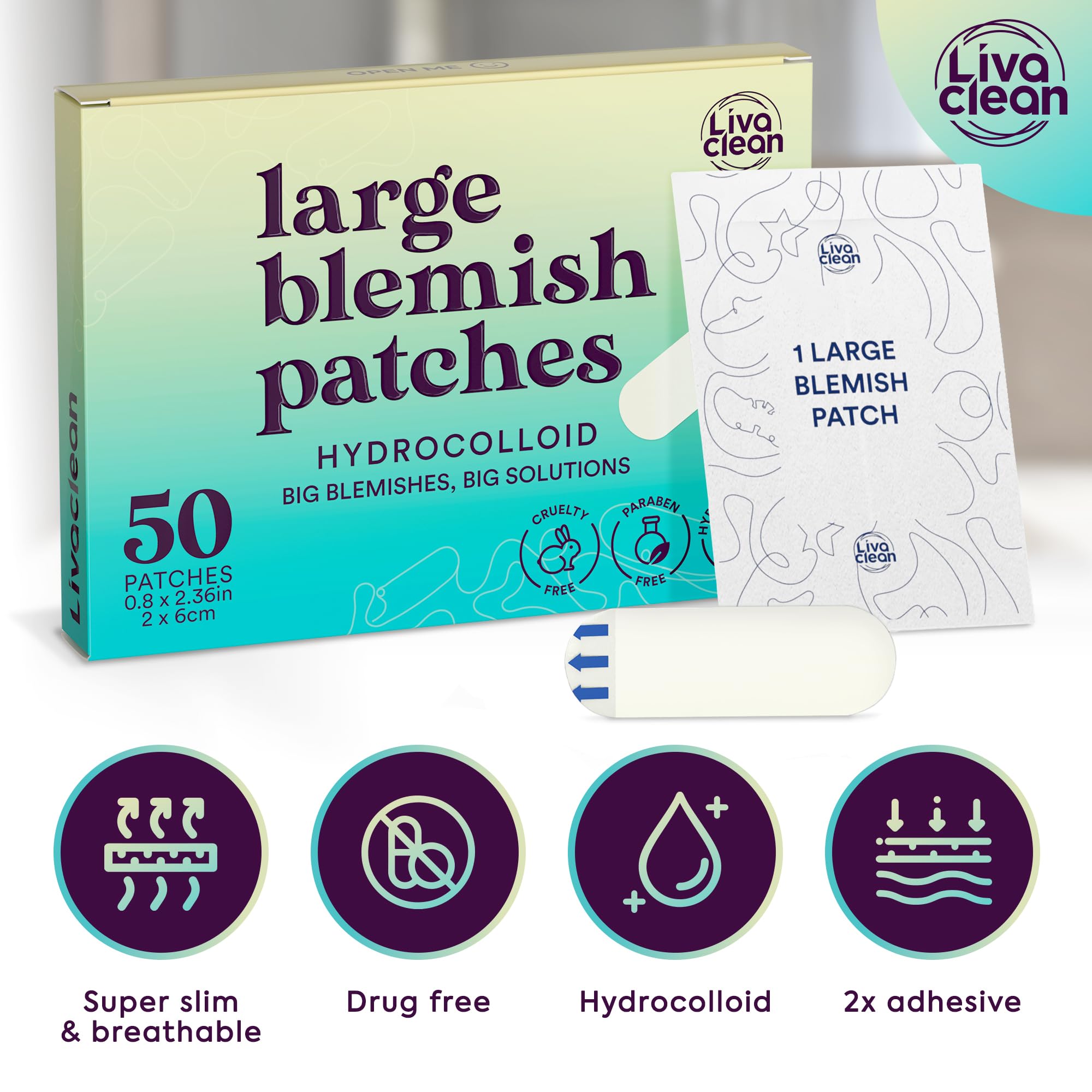 Patch hydrocolloïde transparent: discret pour une utilisation nocturne.