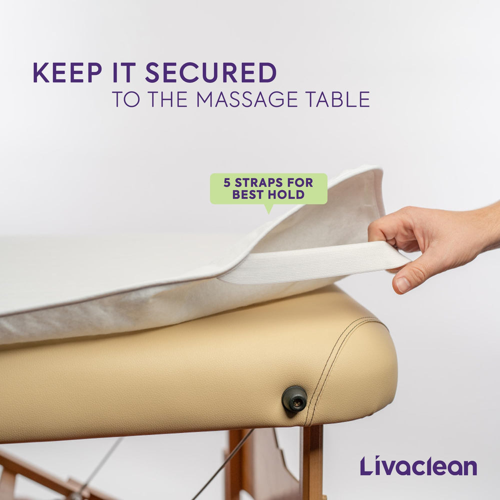 Livaclean-sangles-attache-matelas: maintien sécurisé sur la table pendant la séance.