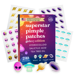 Patch LivaClean Édition Galaxie sur peau, aide à prévenir les marques pendant la nuit.